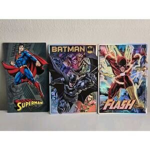Batman Flash Superman DC Comic Open Road Metal Sign Wall Art Man Cave 9x13‎ in.